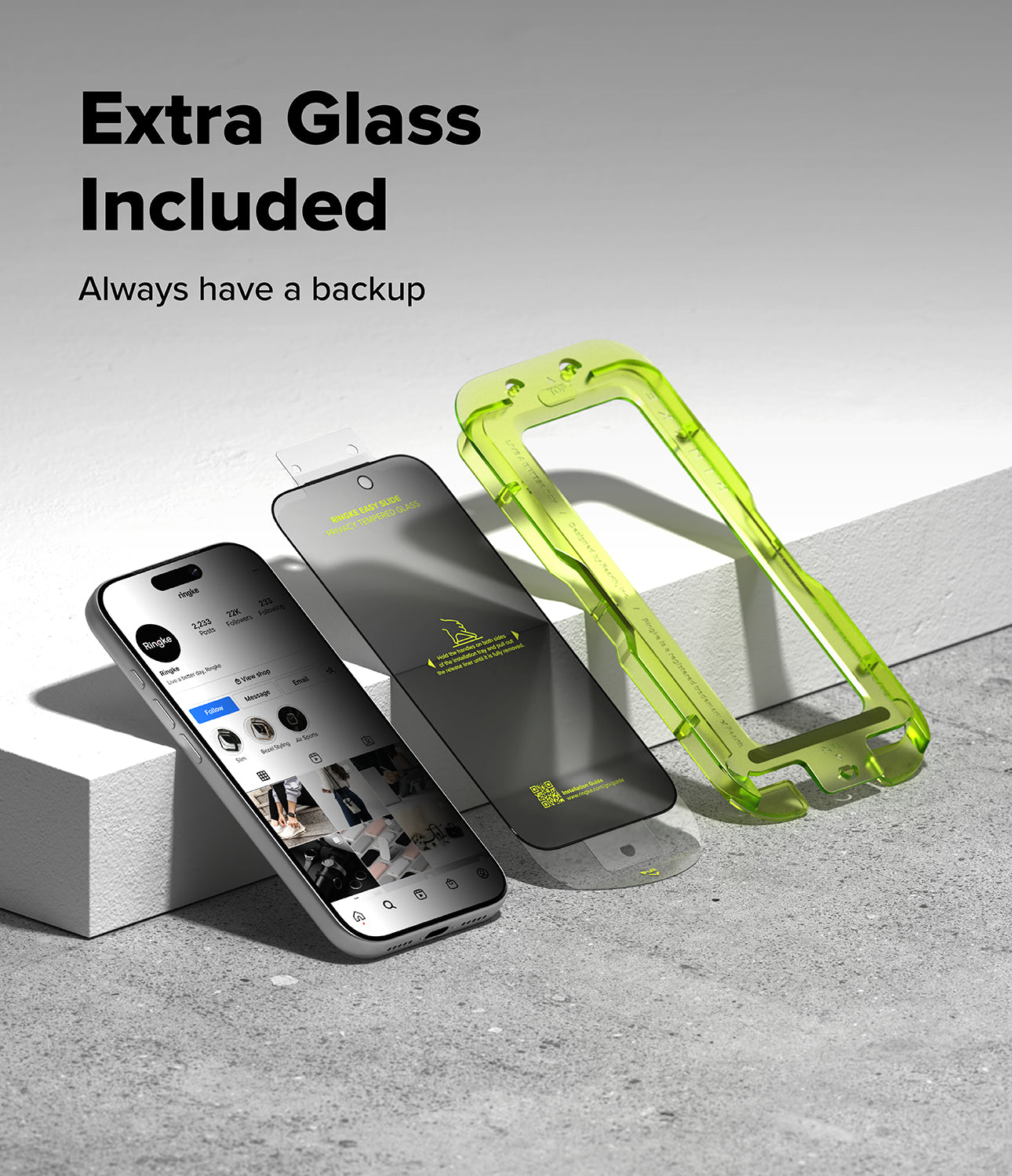 Pack contents: 2 privacy screen protectors and installation tray