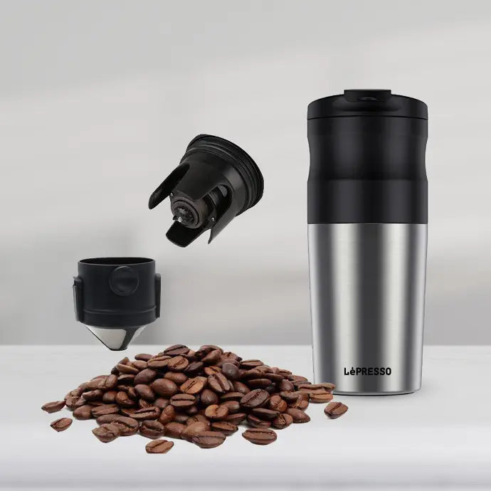 LePresso Portable Mug Burr Grinder Coffee Maker Original