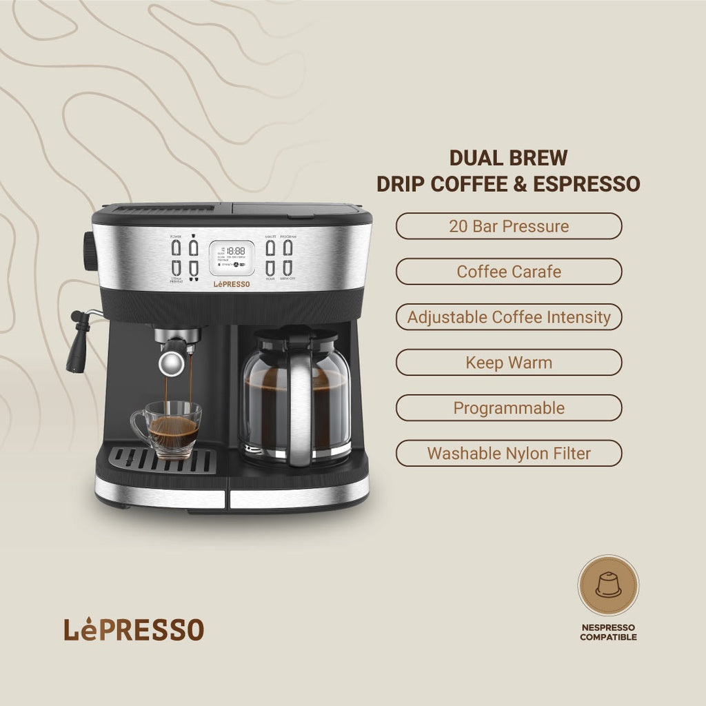 LePresso Dual Brew Drip Coffee & Espresso Machine ORIGINAL