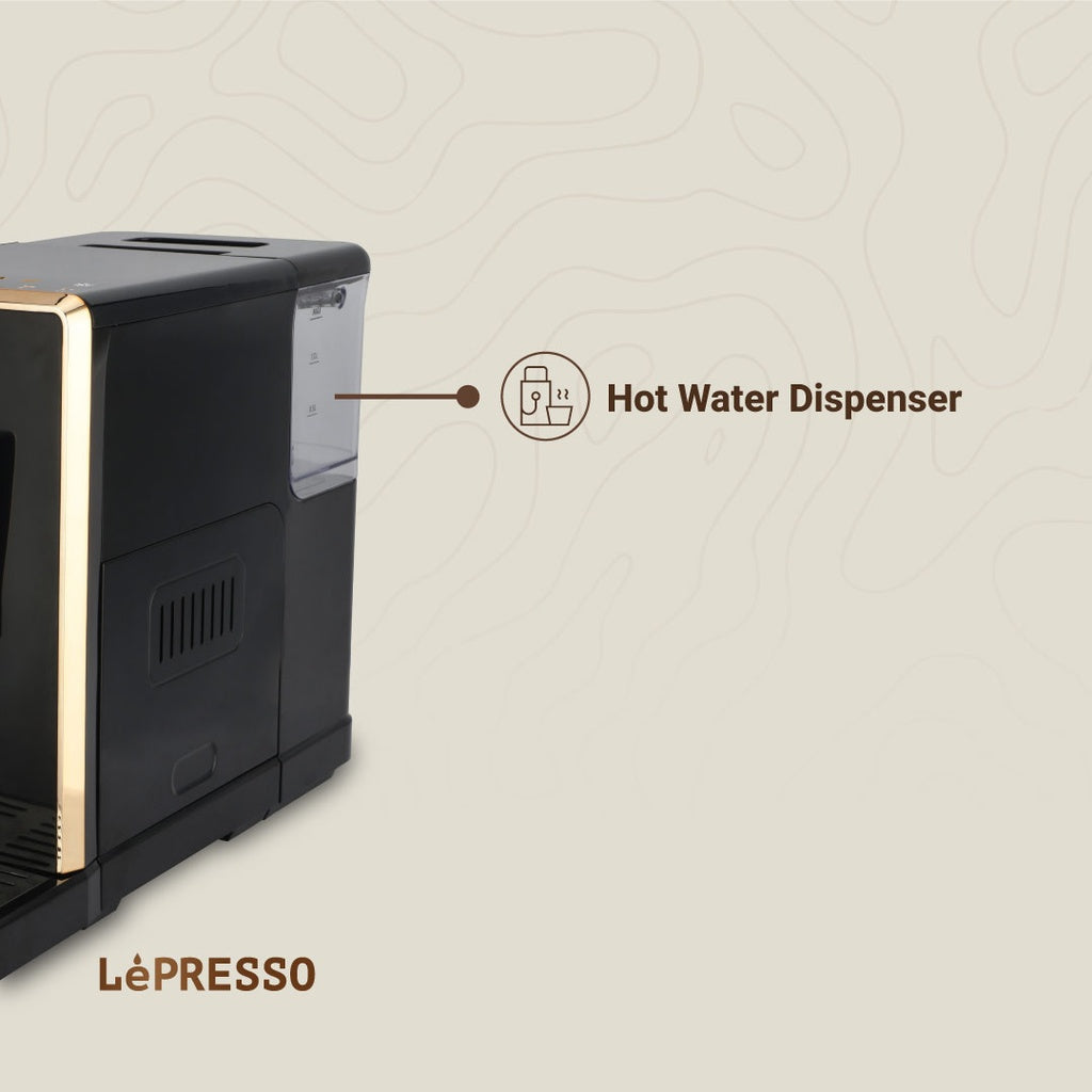 LePresso espresso machine control panel and settings