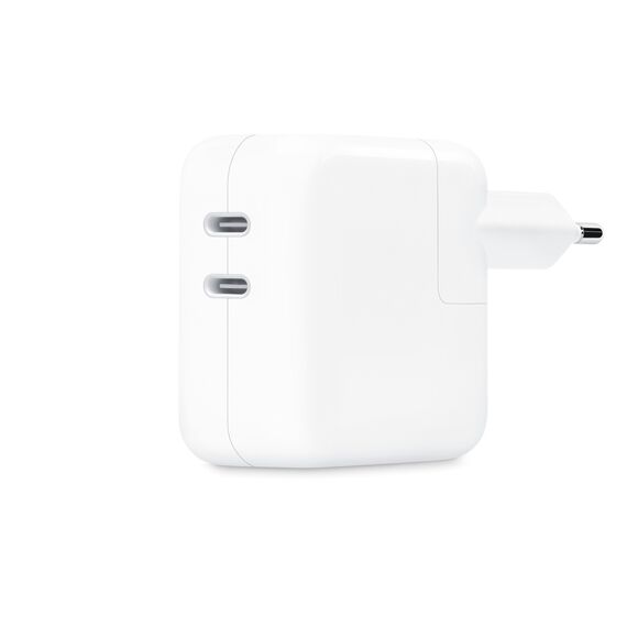 Apple Original 35W dual USB-C power adapter front view