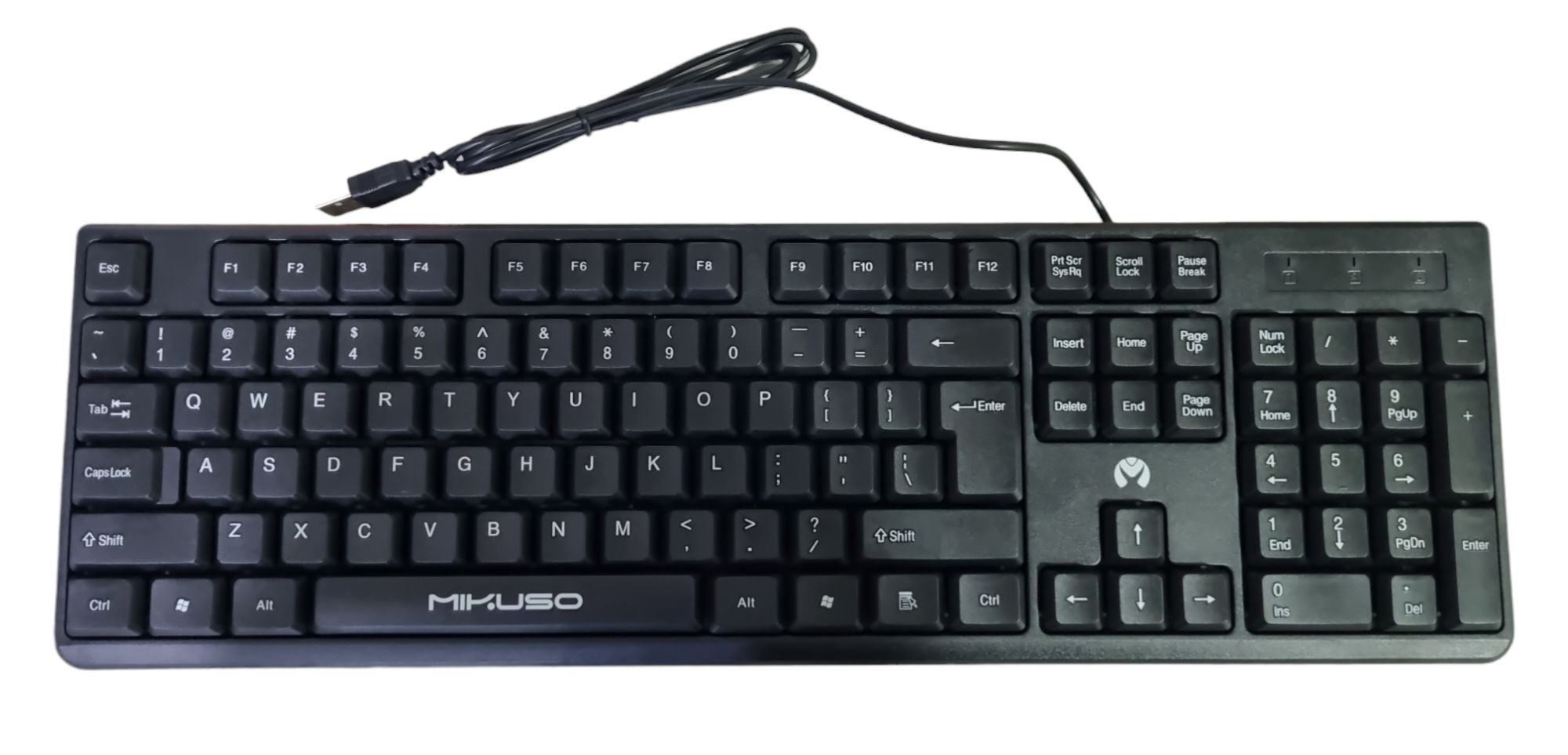 Mikuso KB-039U keyboard ergonomic key layout close-up