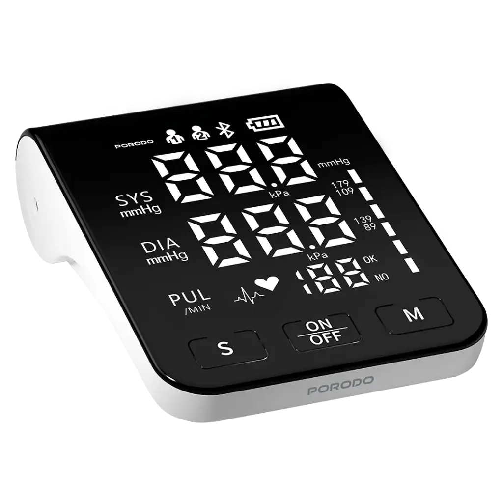 Porodo LiveOn digital blood pressure monitor with dual-user memory
