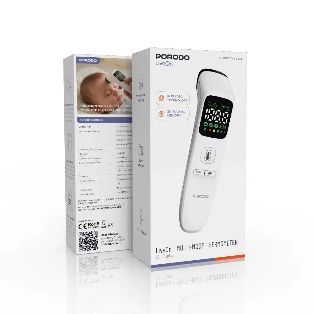 Porodo LiveOn Thermometer – LED Screen Detail
