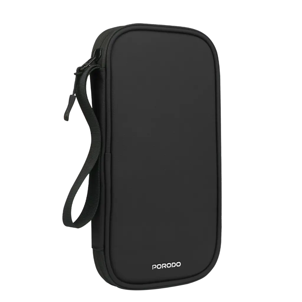 Porodo Milano Smart Passport Holder Black – RFID Blocking