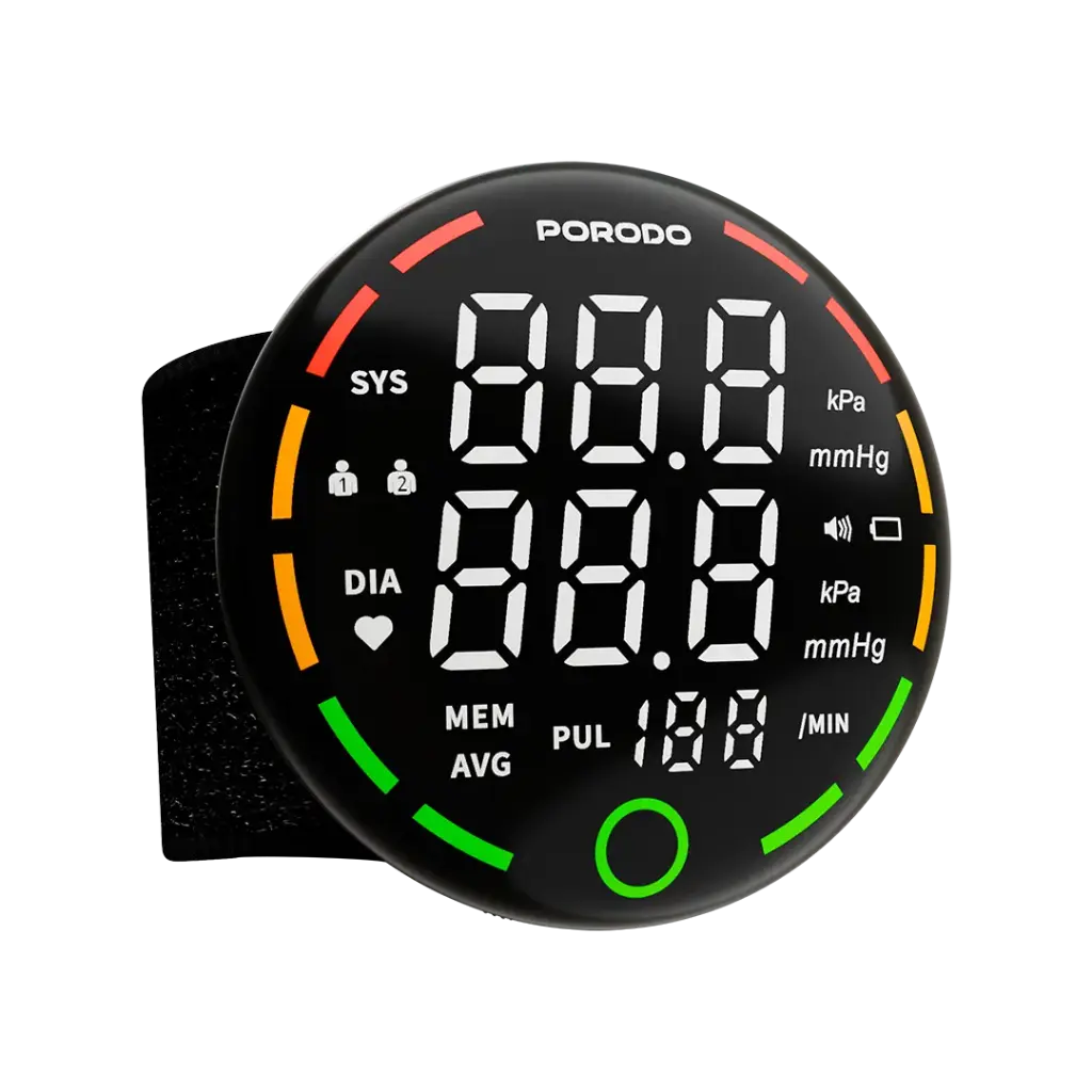 Porodo LiveOn digital blood pressure monitor with one-key measurement
