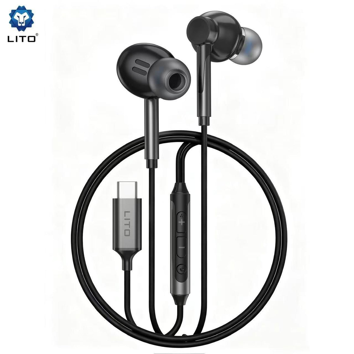 LITO LF02T USB-C earphones packaging box