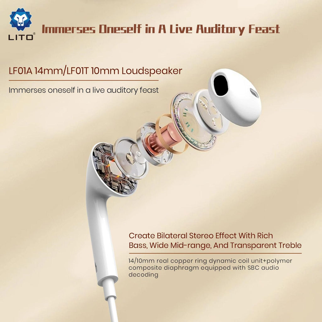 LITO LF01L earphones Lightning connector and inline controls