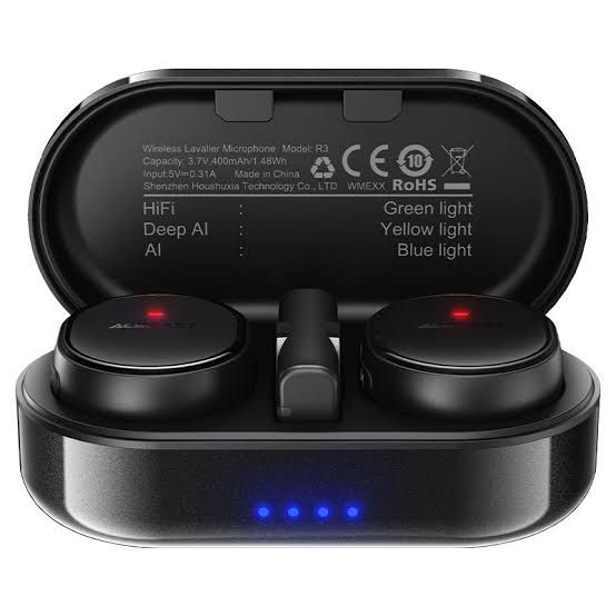 Dual Magnetic Wireless Lavalier Microphone with AI Noise Reduction ACEFAST R3