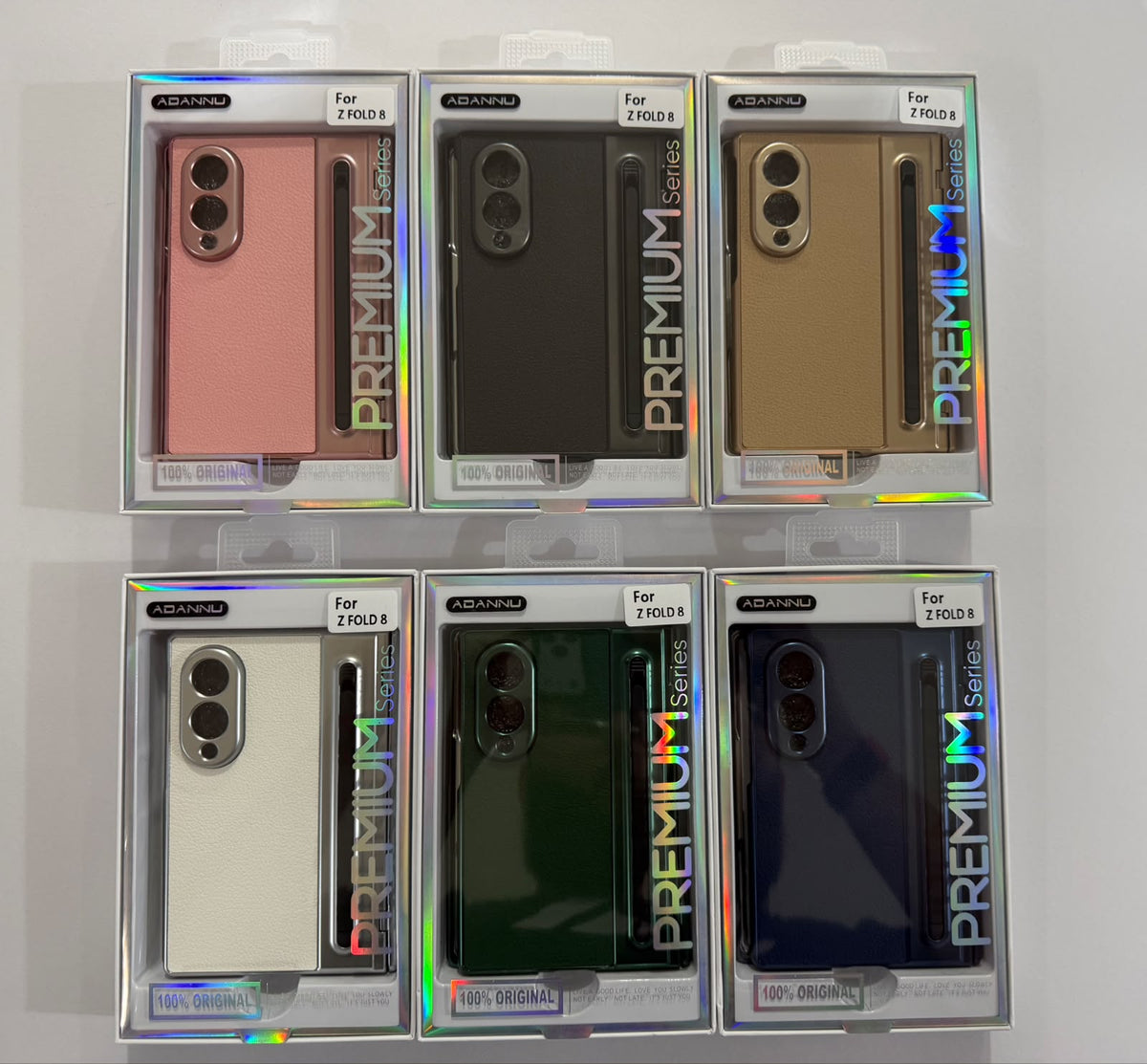 Electroplated PU leather Z Fold 8 case in stock at PhoneHub Lebanon