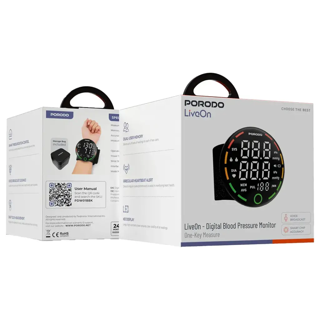 Porodo LiveOn health monitor with pulse rate detection