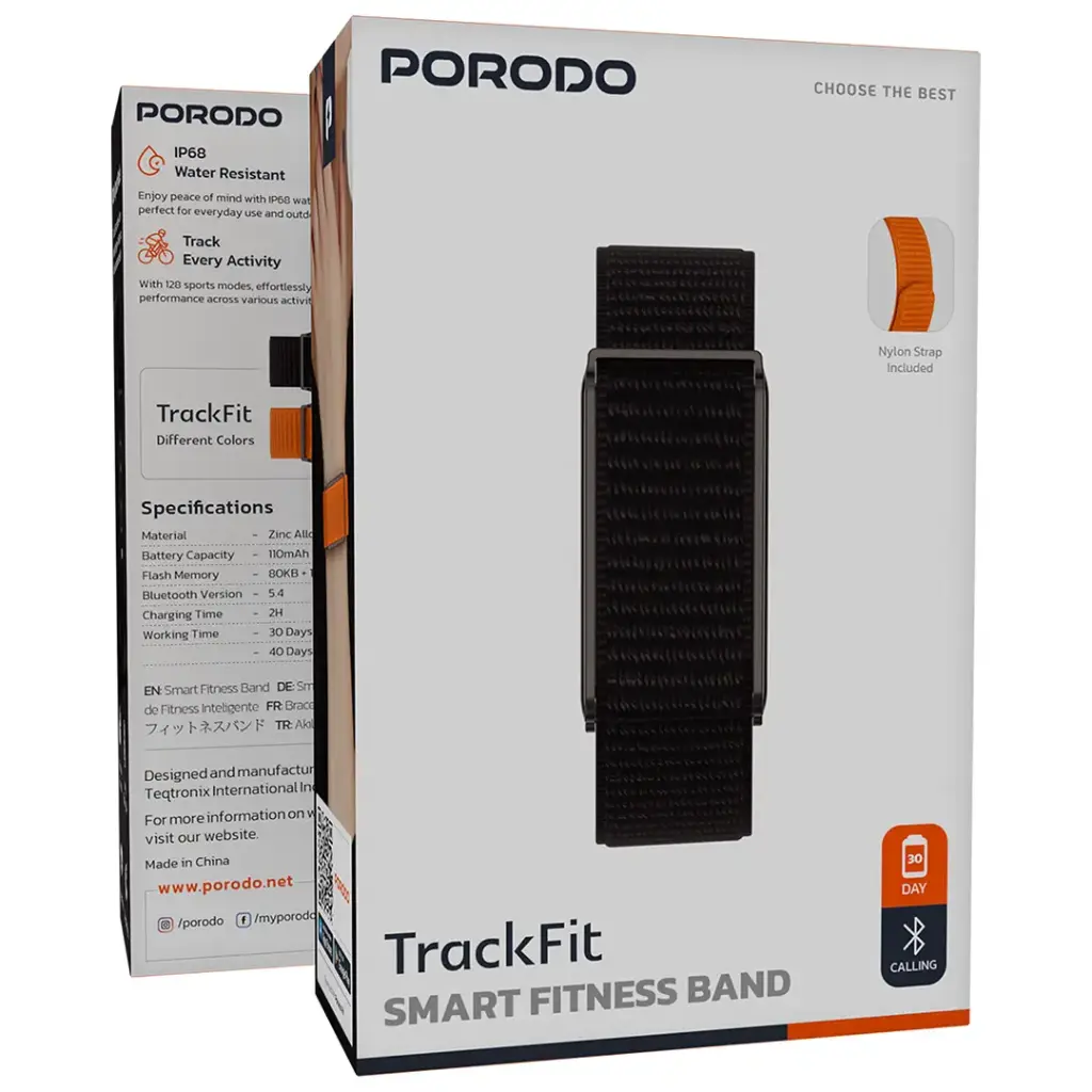 Smart fitness bracelet with extra band by Porodo

