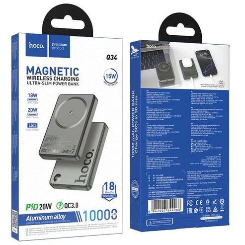 HOCO Q34 Power Bank – Magnetic Attachment to iPhone