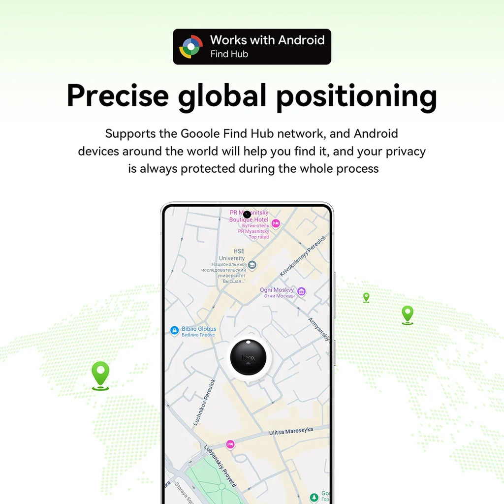 HOCO E93A smart tracker location view on Android phone
