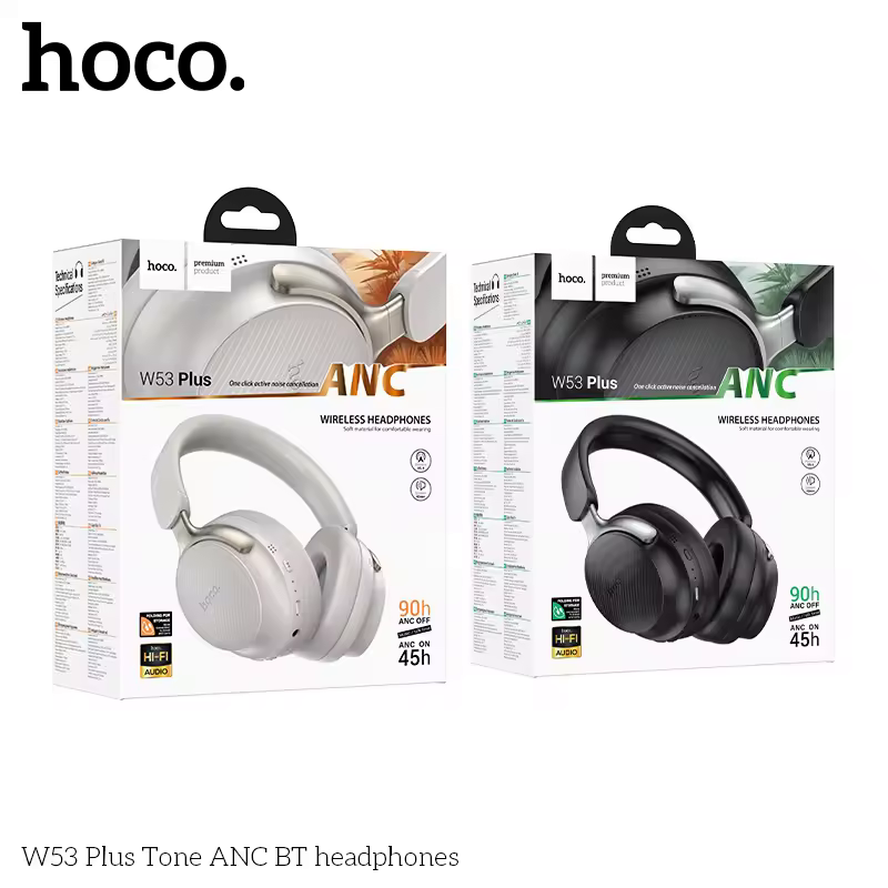 HOCO W53 Plus ANC on/off switch detail independent