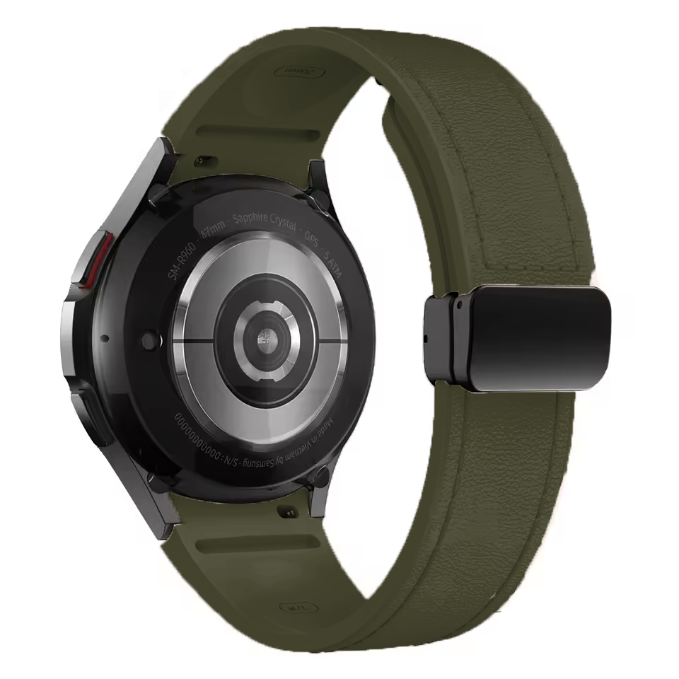 Premium leather magnetic Samsung Galaxy Watch band front view