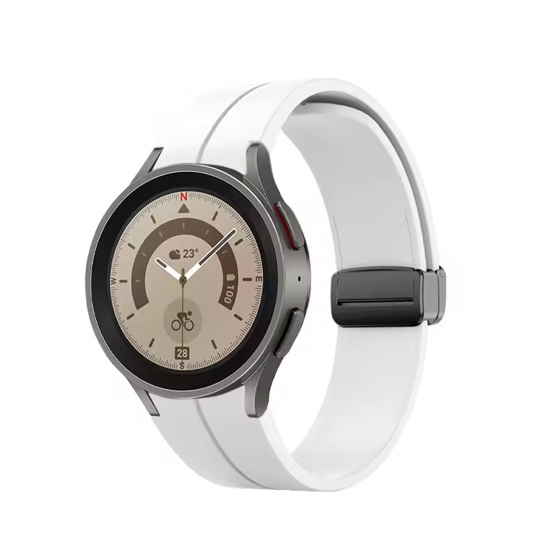 Magnetic silicone Samsung Galaxy Watch band color options