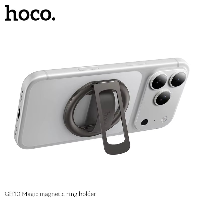 Hoco GH10 Magic Magnetic Ring Holder on Phone