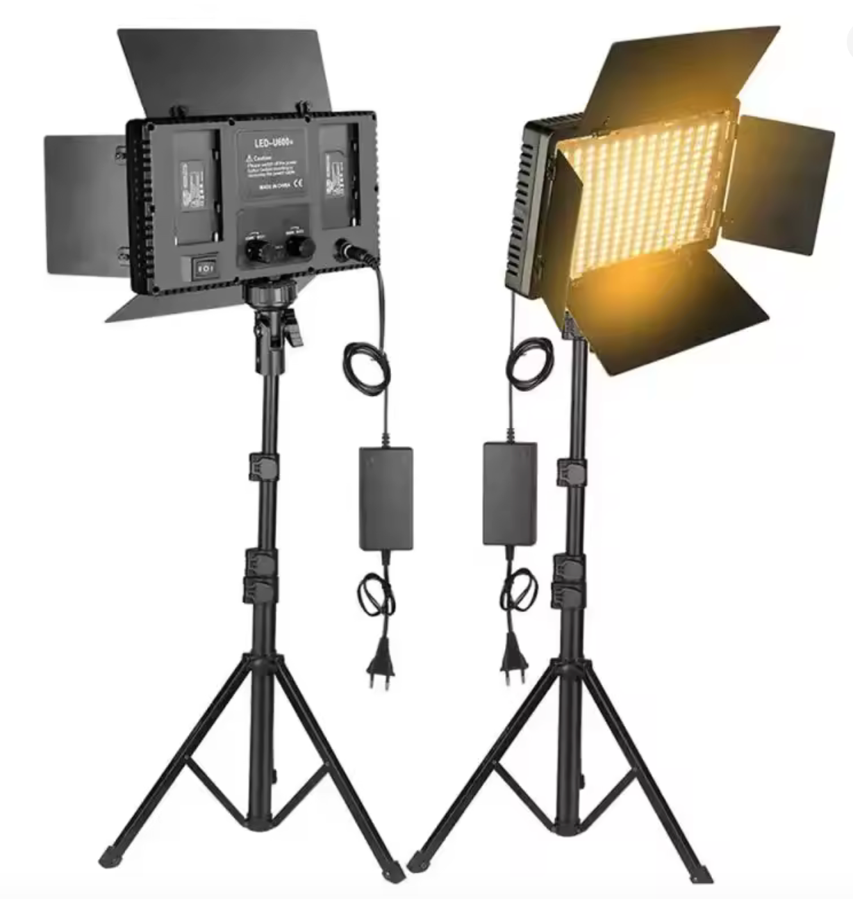 LED U800 Complete Studio Bundle – Light Kit + Dual Battery Pack