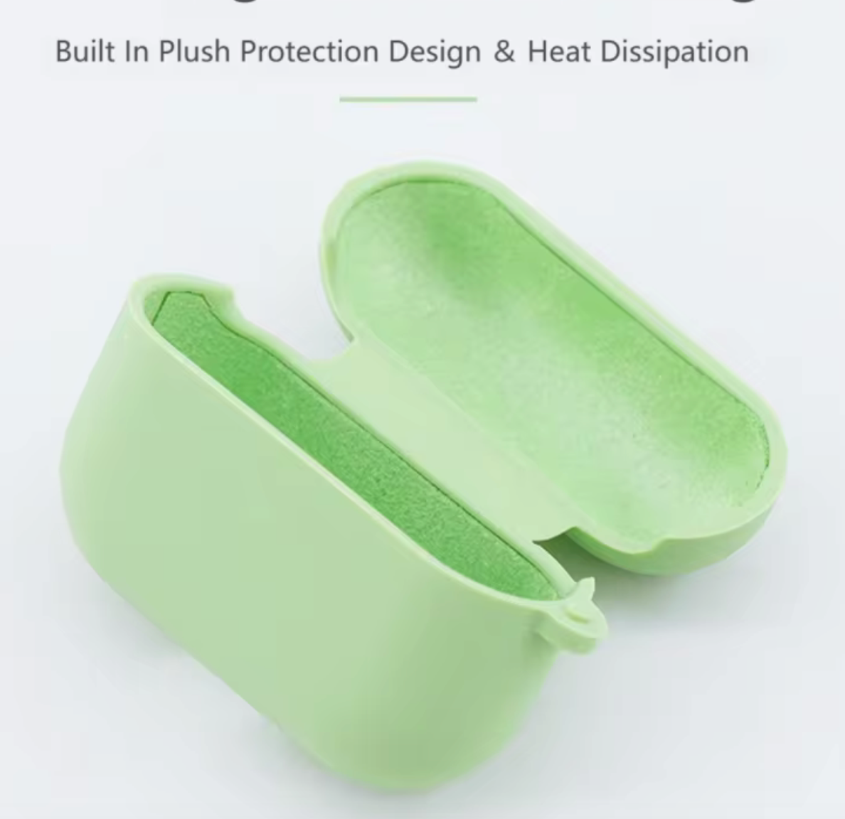 AirPods silicone case carabiner clip attached