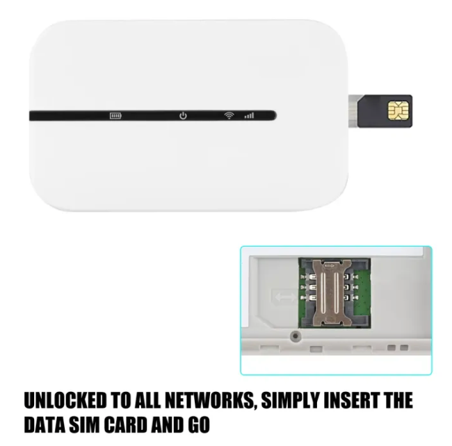 Wireless mobile WiFi PRO 150Mbps hotspot pocket device.
