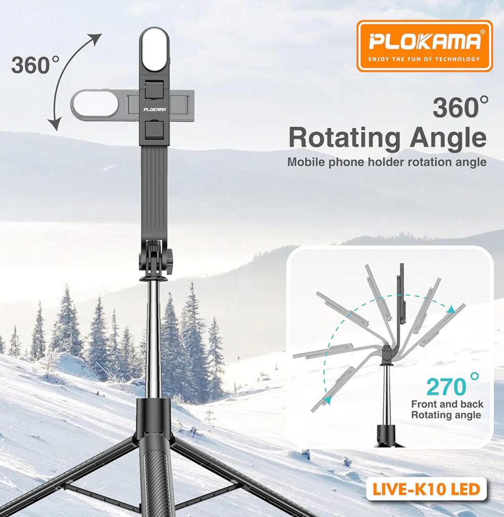 extendable selfie stick stand for TikTok and vlogging
