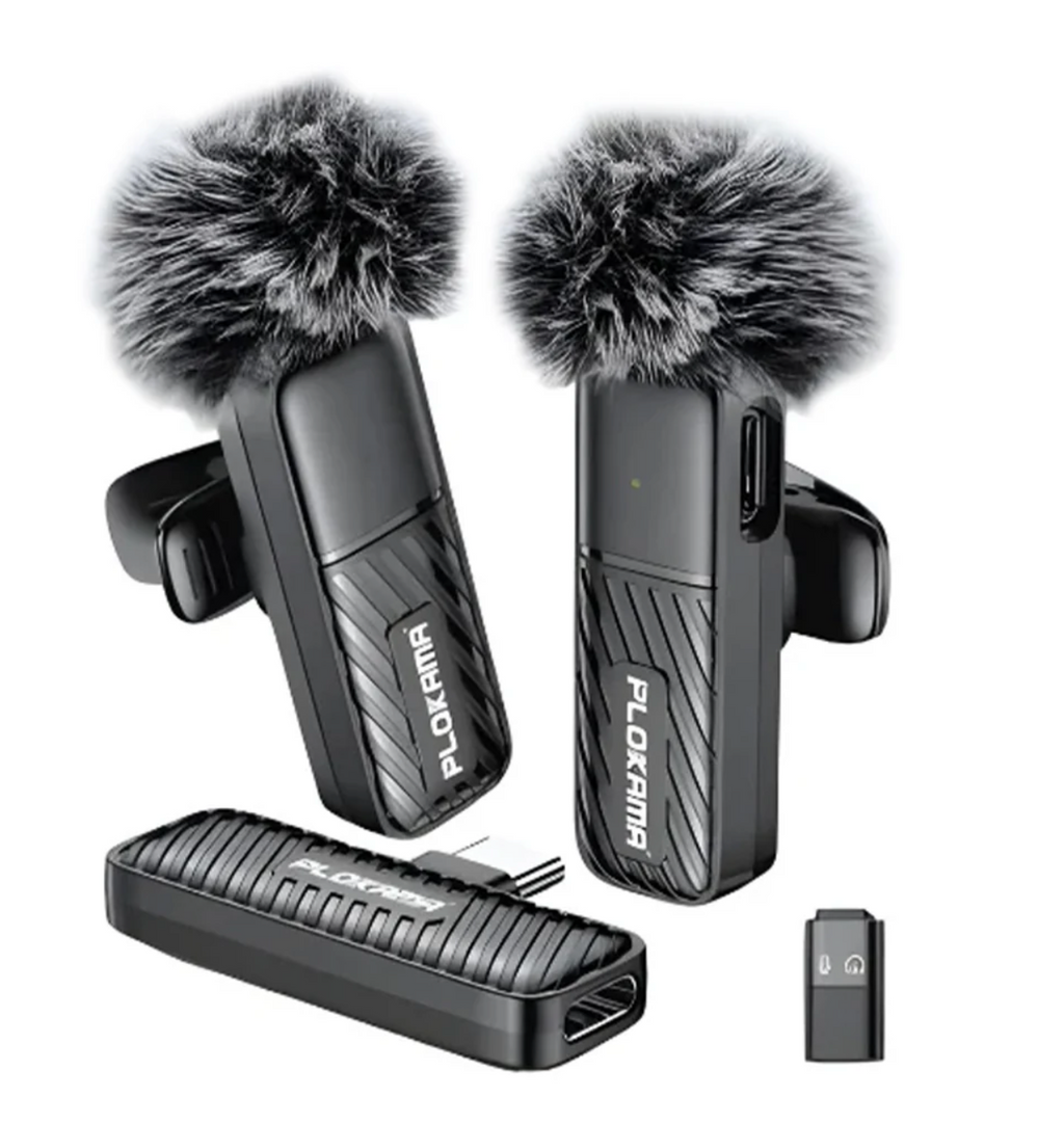 Plokama VM-20 dual wireless lavalier microphone set for smartphones
