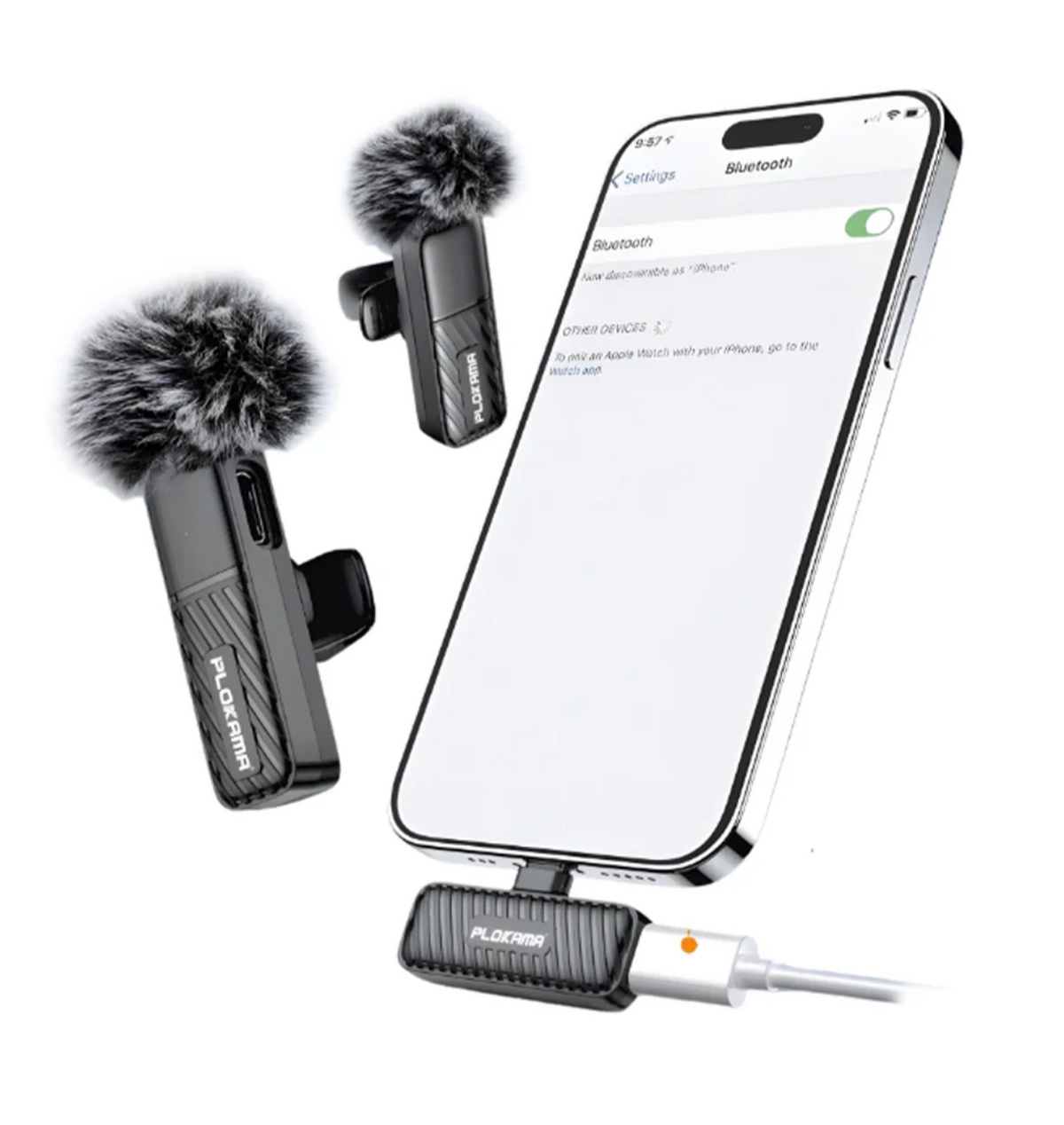 Dual wireless microphone system Plokama VM-20 for content creators
