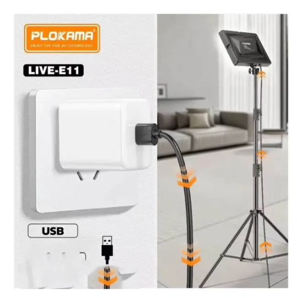 Adjustable brightness LED studio light with warm and cool modes
