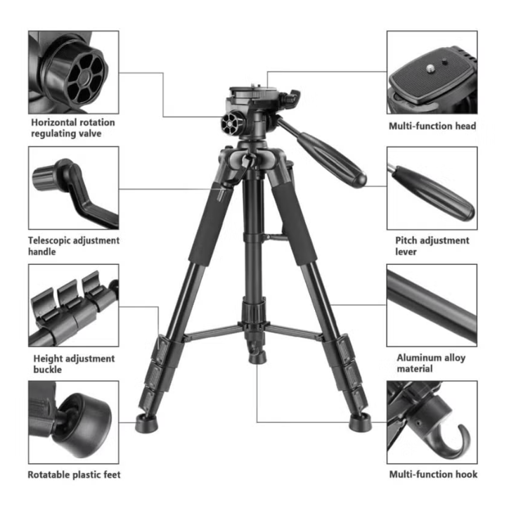 Adjustable aluminum tripod stand Neepho NP-3180S

