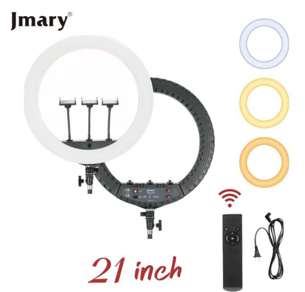 JMARY FM-21R professional LED ring light for content creators