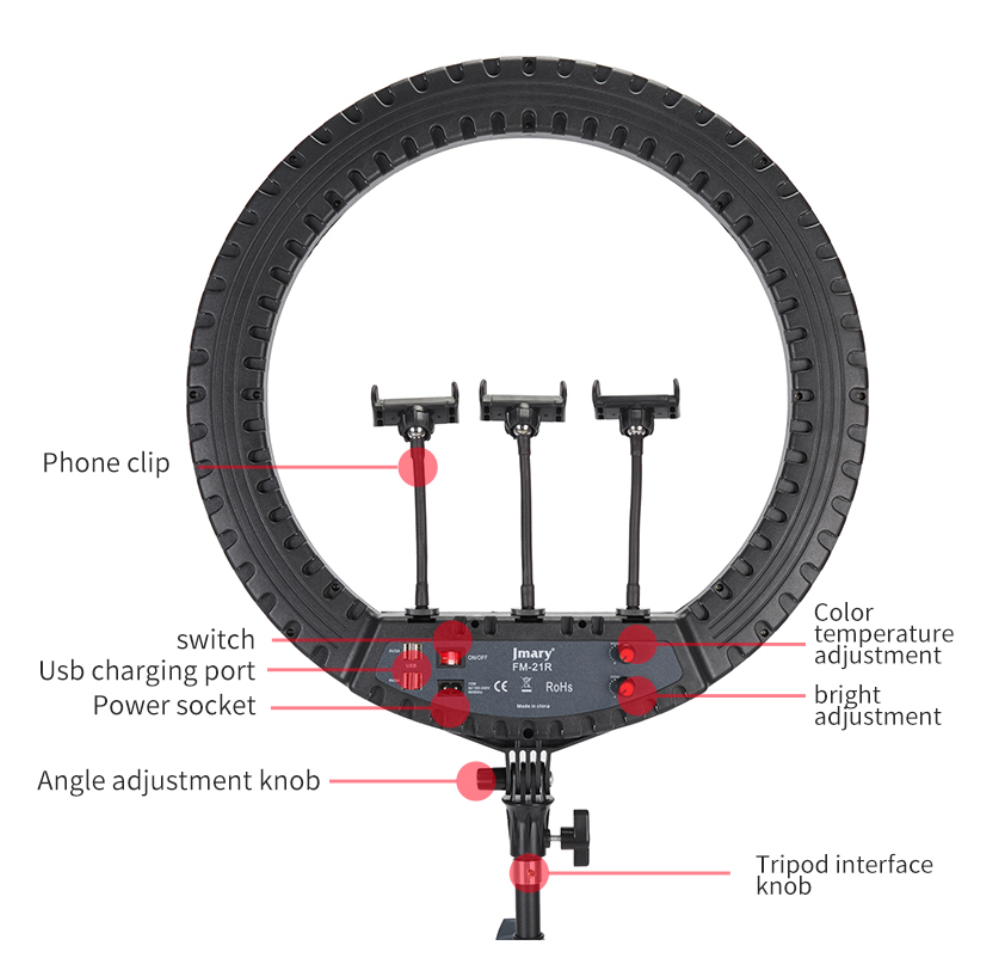 LED studio ring light with remote control by JMARY
