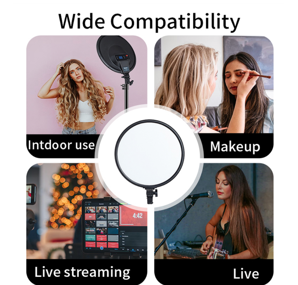 Portable LED studio panel light for YouTube and TikTok videos