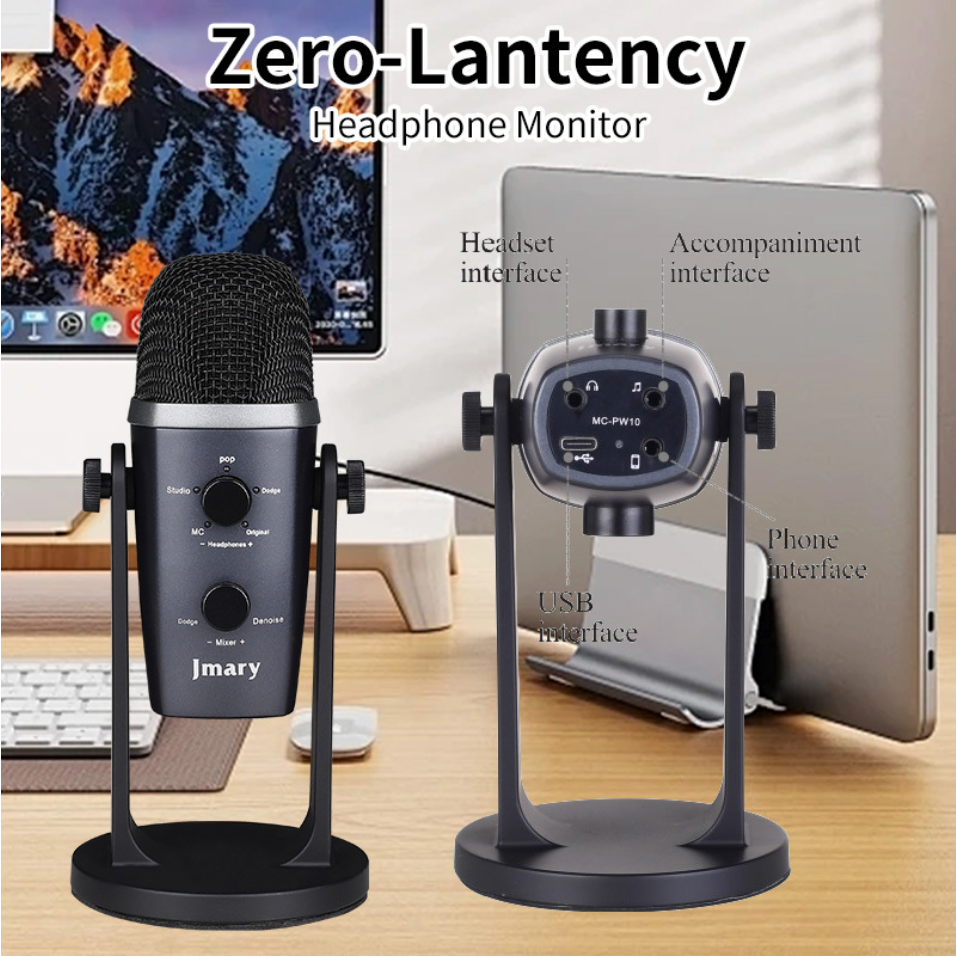 Jmary MC-PW10 USB Microphone - Side View