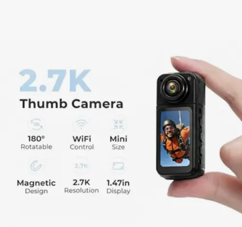 4K WiFi Sports Camera - Side Screen Display
