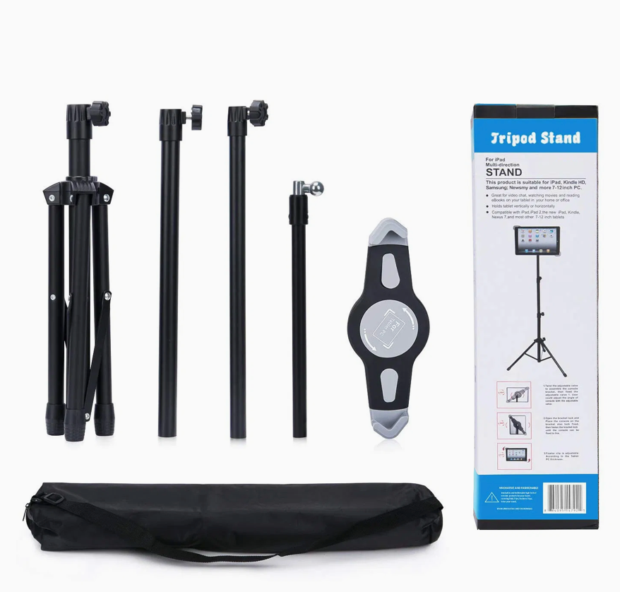Tablet Tripod Stand – Holds 9 to 12 inch Tablets and iPad