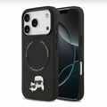 PU Leather Case with Karl & Choupette Pins for iPhone 17 Pro Max – Black