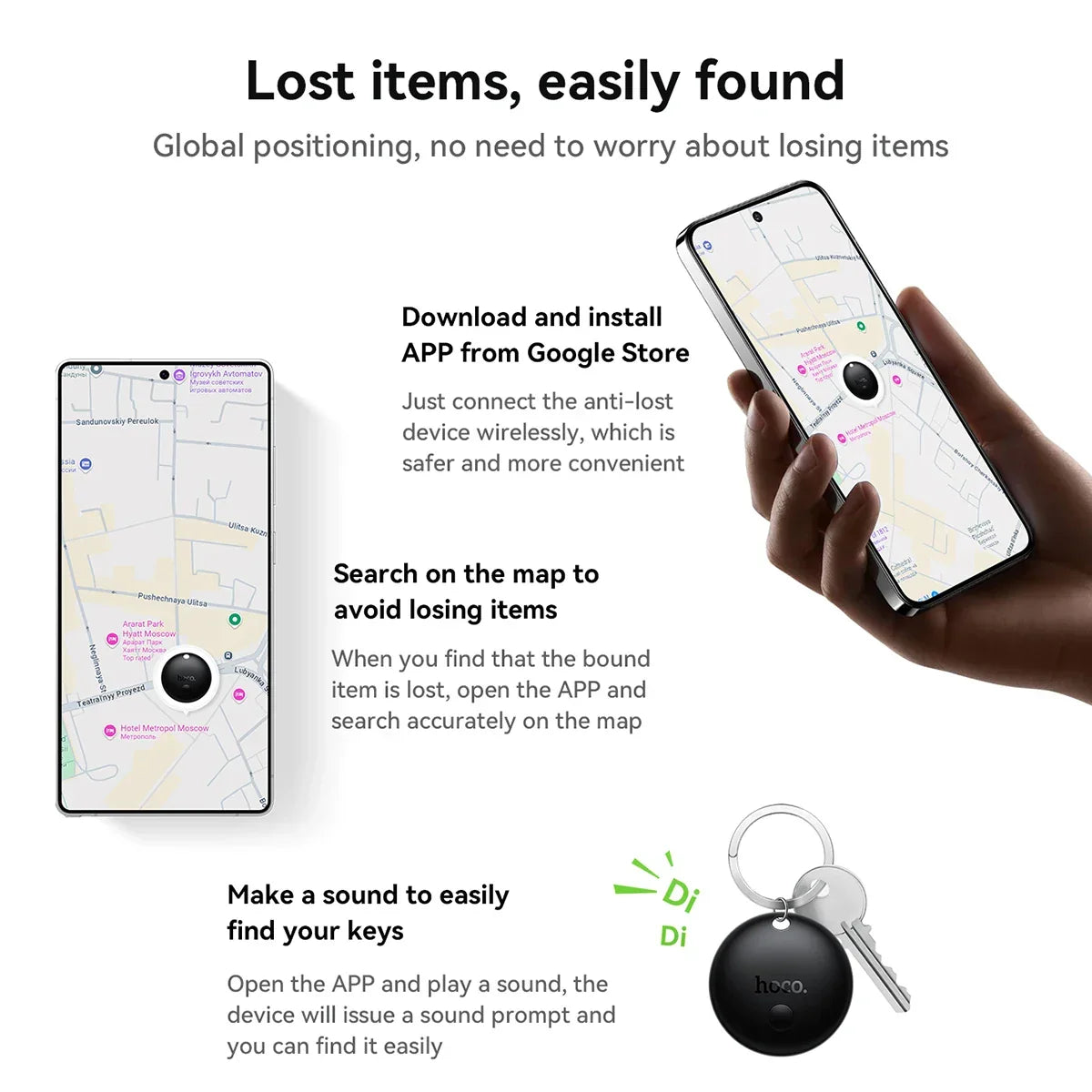 HOCO E93A Bluetooth smart tracker for Android