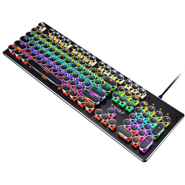 T-Wolf T75 RGB mechanical gaming keyboard front view