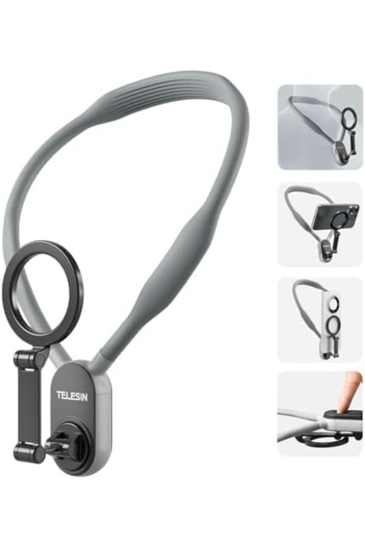 TELESIN Magnetic Neck Holder – Folded Compact Size