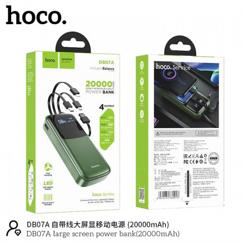 HOCO DB07A high-capacity power bank for travel and daily use.