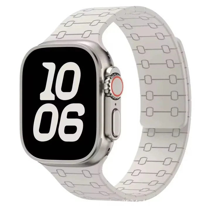 PulseGrip Two-Tone Apple Watch Band – Blue White Dual Color