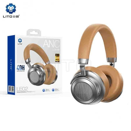 LITO LE02 ANC wireless Bluetooth headset over-ear design

