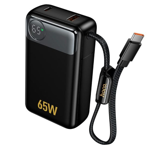 HOCO Q53 12000mAh 65W power bank with built-in cable
