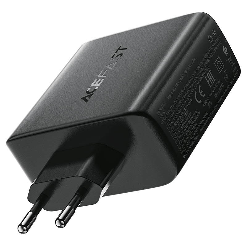 ACEFAST A94 PD100W GaN Wall Charger 3×USB-C + 1×USB-A EU