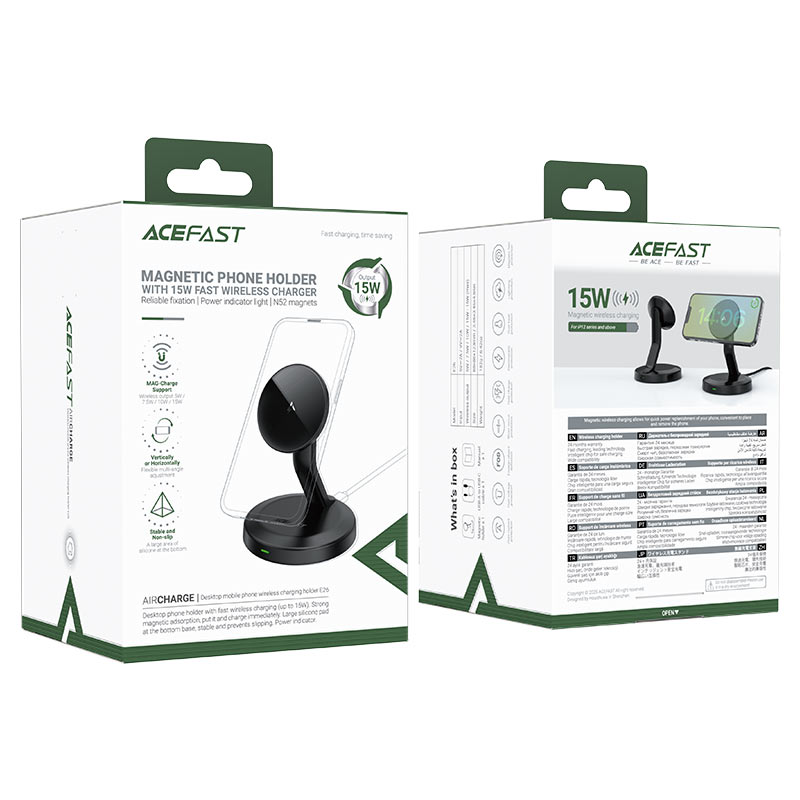 Fast wireless magnetic car holder ACEFAST E26