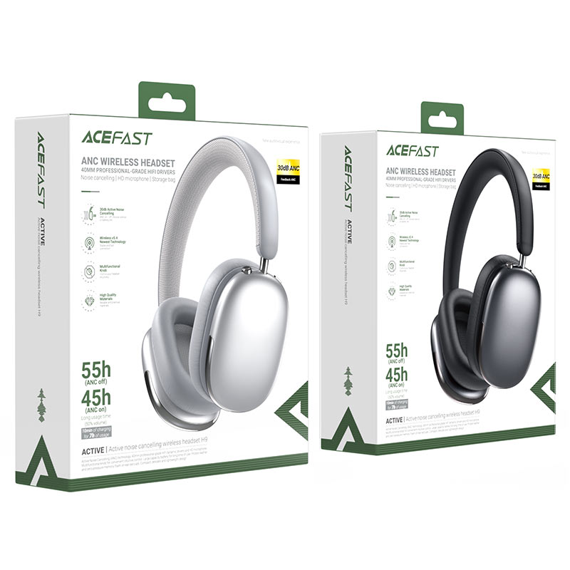 ACEFAST H9 ANC wireless headphones over ear design
