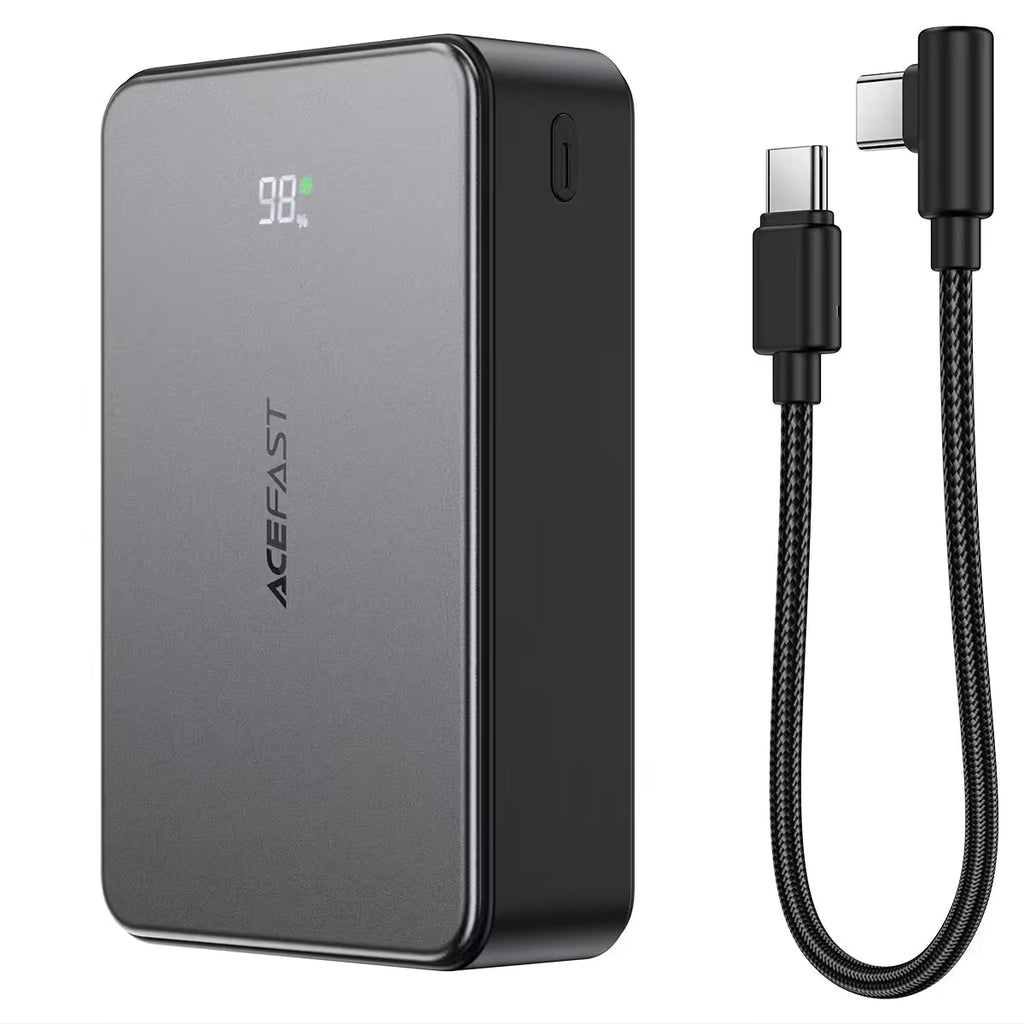 Acefast M29 20000mAh power bank with built in cable and compact design
