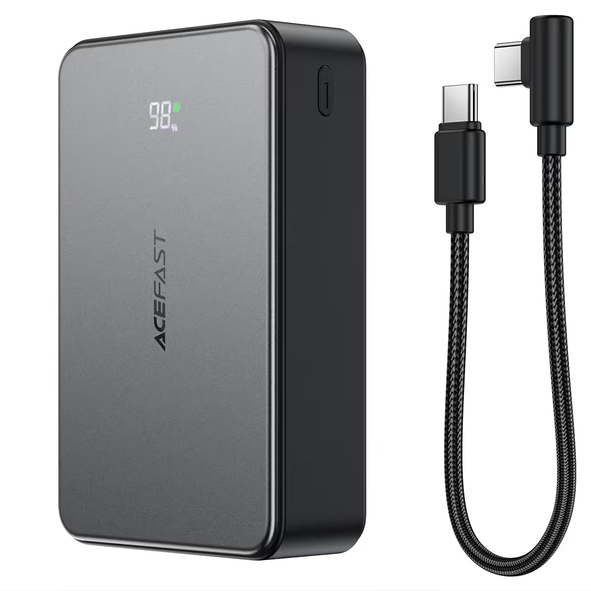 Acefast M29 20000mAh power bank with built in cable and compact design
