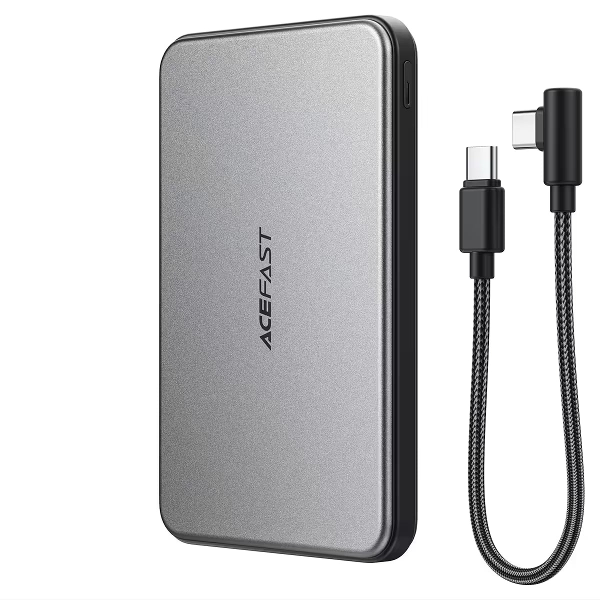 Acefast M30 magnetic wireless power bank attached to smartphone
